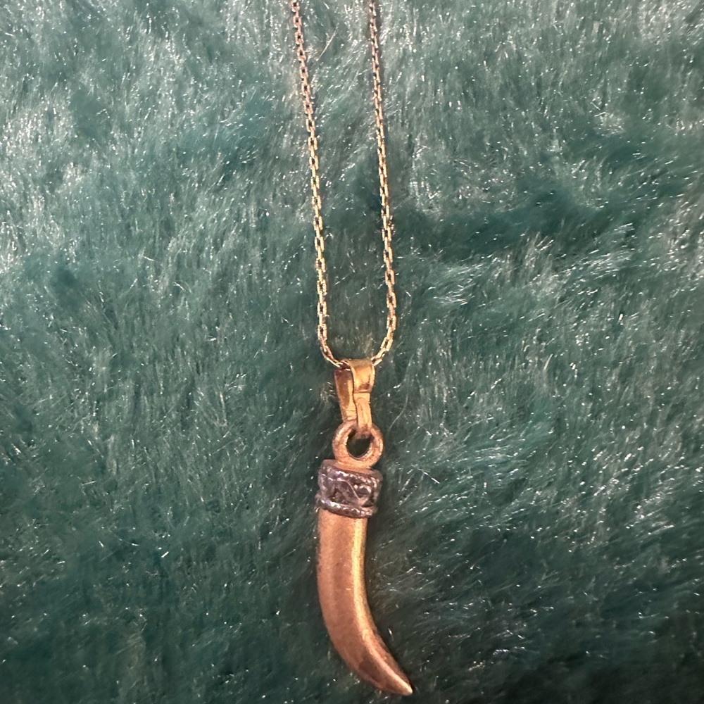 Alex & Ani gold horn necklace